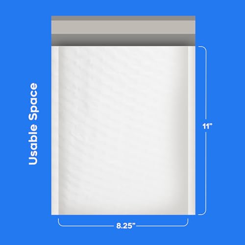 The Boxery 8.5x12" #2 Poly Bubble Mailers 100 Pack, Padded Envelopes, Self Seal, Waterproof Shipping Bags for Shipping & Packaging - size: #2 8.5x12'' (100)