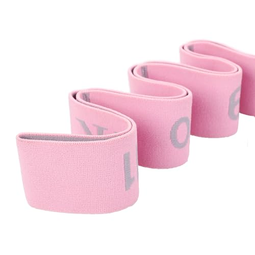 2-Pack Yoga Straps with 11 Loops - Adjustable Elastic Stretching Bands for Pilates, Dance, Ballet Gymnastics & Physical Therapy, Multifunctional Flexibility Exercise Equipment - color: Pink+Blue