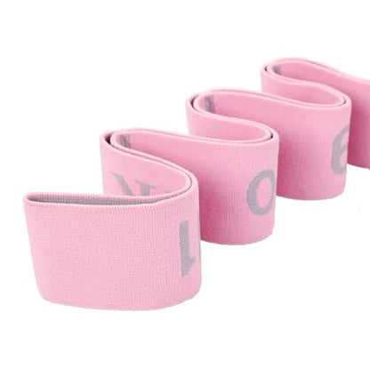 2-Pack Yoga Straps with 11 Loops - Adjustable Elastic Stretching Bands for Pilates, Dance, Ballet Gymnastics & Physical Therapy, Multifunctional Flexibility Exercise Equipment - color: Pink+Gray