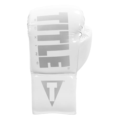 TITLE Boxing Inferno Intensity Lace Training Gloves - MMA, Kickboxing, Punching Bag, Sparring - 14, 16, 18oz - color: White, size: 14 oz