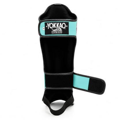 YOKKAO Microfiber Shin Guards - A-Grade Thai Microfiber | Multi-Layer Foam | Single-Shell Wrap | Produced at YOKKAO Factory, Thailand | S-L - color: Tiffany Flame, size: Small