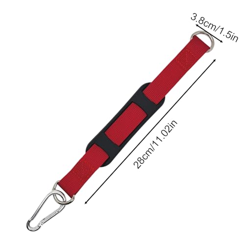 Boxing Bag Hanger Heavy Strap Punching Bag Holder Strong Hanger Strap | Home Gym Fitness Gear Women Men Exercises Equipment for Hammock, Pulley, Sandbag - color: Red