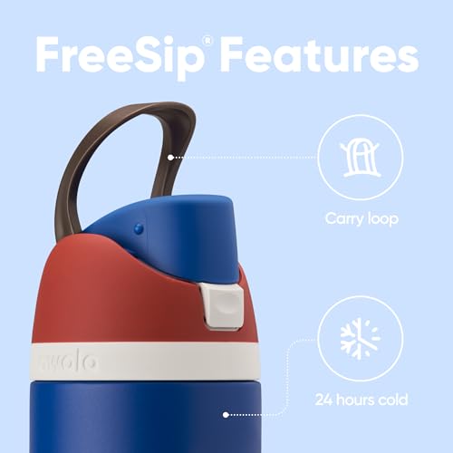 Owala Marvel FreeSip Stainless Steel Water Bottle 24 oz Captain America - color: Captain America, size: 24 Ounces