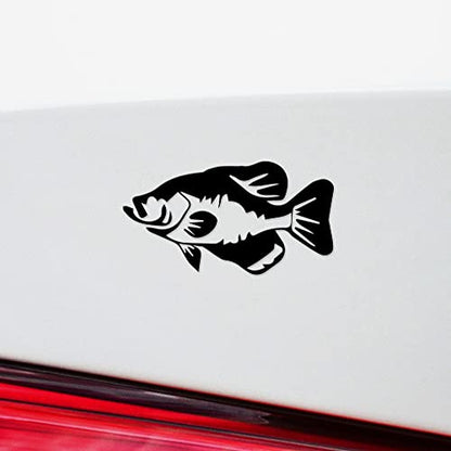 Decal Stickers of Detailed Crappie Fish (Black) (Set of 2) Premium Waterproof Vinyl Decal Stickers for Laptop Phone Accessory Helmet Car Window Mug Tuber Cup Door Wall - BICVER1531212BLW19Y24