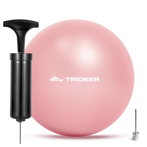 Trideer Pilates Ball - 7-8 inch with Pump, Small Core Ball for Yoga, Barre, Physical Therapy - color: Rose Pink