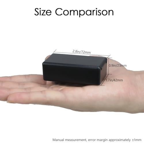 Project Box, 5 Pieces ABS Electrical Box Small Junction Box for Electronics PCB Case,Electronic Hobby Box Black, Outside Size 2.8 x 1.7 x 0.9 inch (72x 42x 23 mm) - size: 2.8" x 1.7" x 0.9"(5pc)