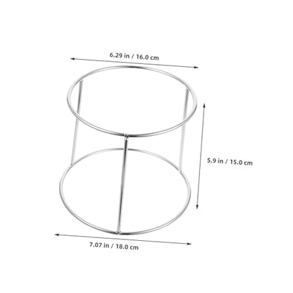 VALICLUD 2pcs Stainless Steel Seafood Display Rack Double Layer Grill Pan Stand for Restaurant Buffet Food Dish Holder for Sushi Oysters Shrimp Crab Presentation