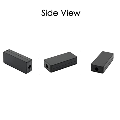 Project Box 10 Pieces ABS Plastic Electrical Project Case Small Junction Box for Electronics Black 2.4 x 1.0 x 0.6 inch (60 x 26 x 16 mm) - size: 2.4" x 1.0" x 0.6"(10pc)