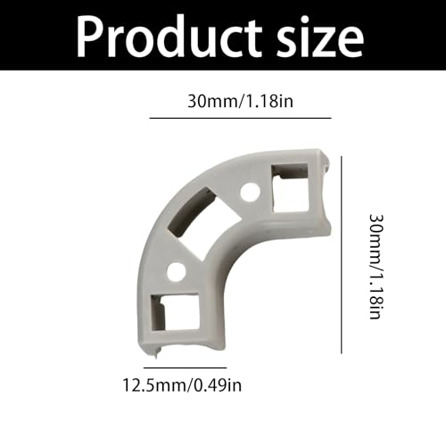 10Pcs 90 Degree Elbow Conduit 1/4 Flow Elbow Clamp, Right Angle Adapter for 1/4’’ PE Pipe RO Tubing Fittings Water Filter Reverse Osmosis Parts, Grey