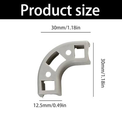 10Pcs 90 Degree Elbow Conduit 1/4 Flow Elbow Clamp, Right Angle Adapter for 1/4’’ PE Pipe RO Tubing Fittings Water Filter Reverse Osmosis Parts, Grey