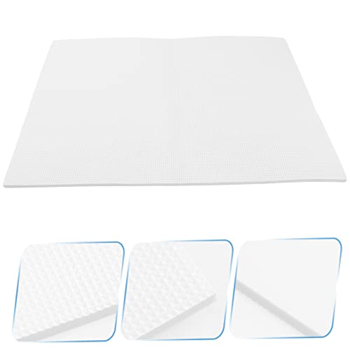 Yardwe Shockproof Fish Tank Pad Thick Non Slip Aquarium Bottom Mat for Water Absorption and Heat Preservation Durable Cushion - color: White