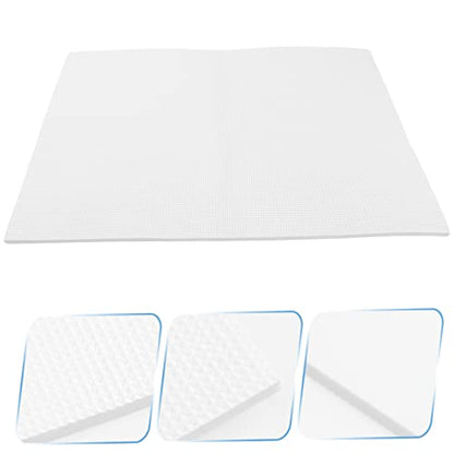Yardwe Shockproof Fish Tank Pad Thick Non Slip Aquarium Bottom Mat for Water Absorption and Heat Preservation Durable Cushion - color: White