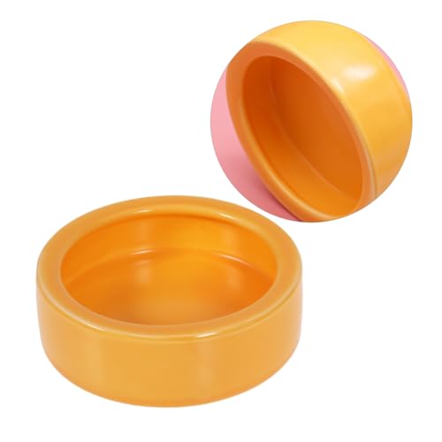 Crawler Crawling Pet Feeder Bowl Escape-Resistant Shrimp Food Dish for Small Fish and Reptiles Orange