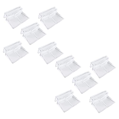 Happyyami 30pcs Acrylic Aquarium Support Bracket Fish Tank Cover Holder for Covers for Turtle Tanks and Open Aquariums - color: Transparentx3pcs, size: 5x4cmx3pcs