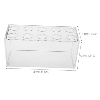 Ipetboom Acrylic Test Tube Rack Slot Inverted Storage Holder for Vials Laboratory Organizer for Space Saving and Secure Placement