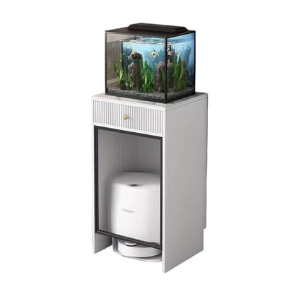 Sweeper Robot Storage Cabinet Sweeping Robot Storage Cabinet Shelf Robot Living Room Sideboard Fish Tank Cabinet Living Room Sideboards Sweeper Organizer(White,60x45x105cm)