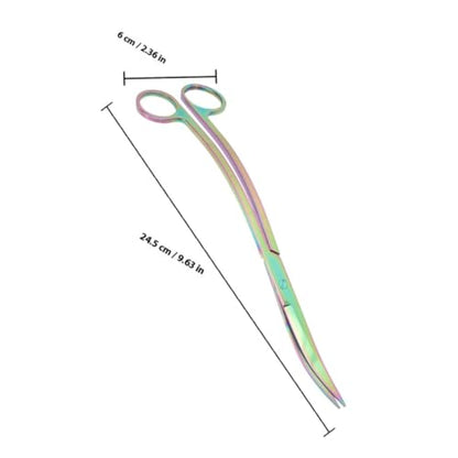 Cabilock Stainless Steel Aquarium Plant Scissors Aquascaping Tool for Fish Tanks Colorful Wave Blades Professional Aquatic Plant Trimmer for Freshwater and Saltwater Use