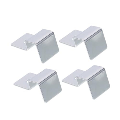4Pcs Stainless Steel Aquarium Lid Support Clips Sturdy Fish Tank Cover Brackets for Easy Maintenance and Cleaning Compatible with Thick Glass Tanks