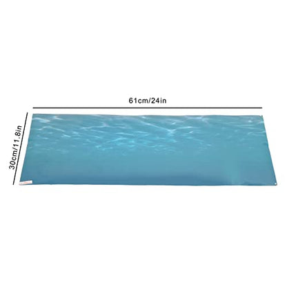 Jovenn Fish Tank Background Sticker, Sea Pattern PVC Odorless Aquarium Poster Toxic Free Self Adhesive Fade Resistant for Glass Tank 61 * 30CM