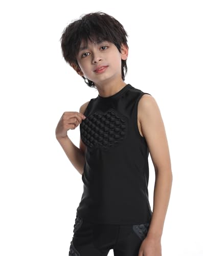Topeter Baseball Chest Protector Shirt for Youth Kids, Heart Guard Sternum Protection Tank Tops for Goalies Catchers - size: Medium, style: Impact-resistant