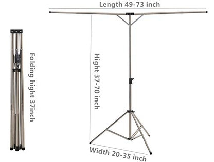 Foldable Portable Space Saving Stainless Steel Clothes Drying Rack.