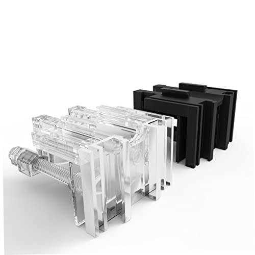 LIOOBO Multifunctional Acrylic Pipe Holder for Fish Tanks Water Filter Holder Clip Easy to Install Space-Saving Design Black
