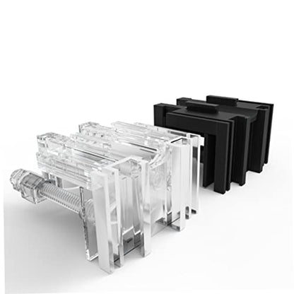 LIOOBO Multifunctional Acrylic Pipe Holder for Fish Tanks Water Filter Holder Clip Easy to Install Space-Saving Design Black