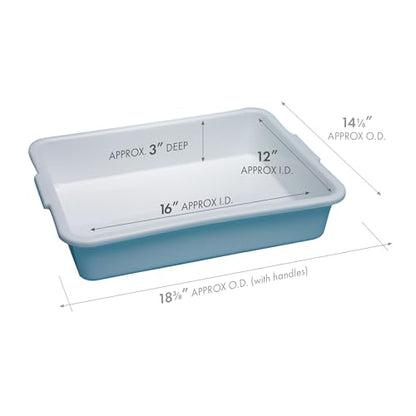 United Scientific™ Polypropylene Multi-Purpose Containment Tray - for Sterilizing and Drying Laboratory Supplies - Polypropylene Rectangular Plastic Tray - 18.375" L x 14.125" W x 3" H, 1 Count