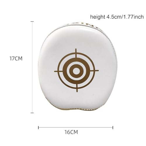 Curved Focus Punching Mitts Hand Professional 16x17x4.5cm Punch Pads PU Leather - color: Golden