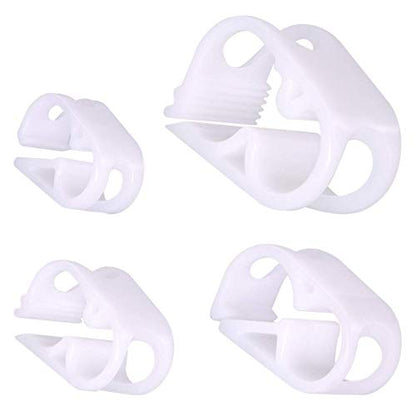 Swpeet 40Pcs 4 Sizes Plastic Tube Clamps Kit, Shut Off Hose Clamp Tube Clip Pipe Hose Flow Perfect for Control Wine Beer Bottle and Infusion Bottle