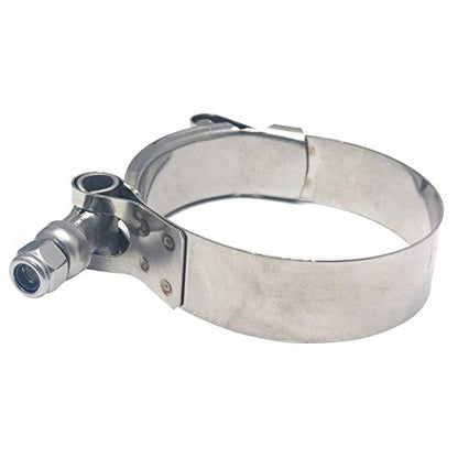 2 Pack 1 Inch Stainless Steel T-Bolt Hose Clamps, Clamp Range 32-37mm for 1" Hose ID, Pack of 2 - size: 1" Clamp Range 32-37mm (1.26" - 1.46")