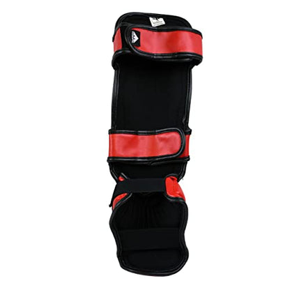 PFG Classic Shin Instep Guard for Boxing MMA Muay Thai Training - color: Red, size: Large-XLarge