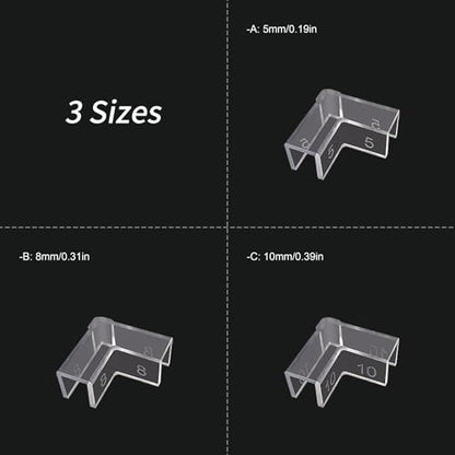 Aquarium Corner Protectors,Transparents Aquariums Corner Protectors for Impacts Resistance Leak and Stability in Homes or Fish Tanks