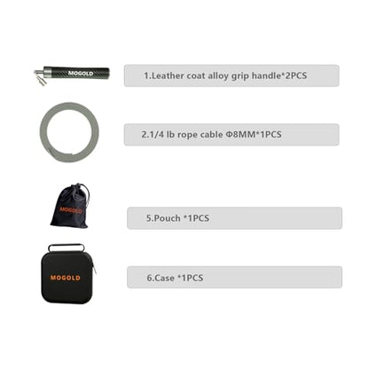 Weighted Jump Rope, 1LB - 3 Pre-Sized Lengths (M/L/XL) for Perfect Fit, No Adjustment Needed! Ergonomic Faux Leather Handle for HIIT, Strength, Cardio & Fat Burn - size: M - 8'4(User Height 5'4" - 5'7")
