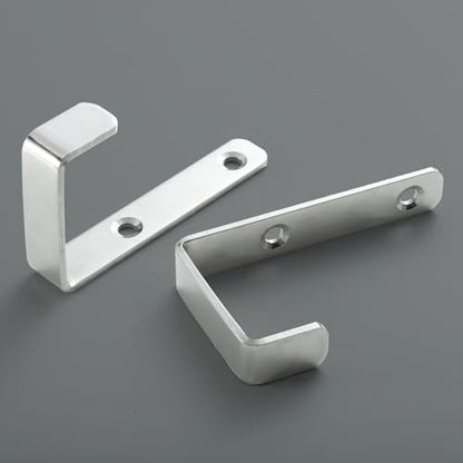 Heavy Duty Hooks, Stainless Steel Hooks for Hanging, Wall Mount Hook, Coat Hook, Wall Hooks Towel Hook Garage Holder Screw Hanger, Utility Hooks, 6 Pack (Silver) - color: Silver