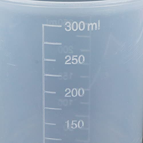 Antrader Kitchen PP Measuring Cup Scientific Plastic Graduated Beaker Transparent 250ml-300ml - size: 250ml-300ml