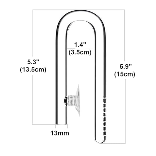 Mini Skimmer Lily Pipe Outflow and Inflow Kit for Nano Planted Tanks (13mm for 1/2'' i.d. (12/16mm) tubing) - size: 13mm for 1/2'' i.d. (12/16mm) tubing