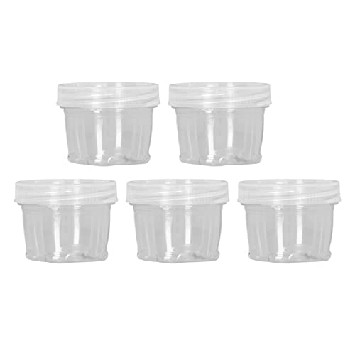Camping Box, Portable Clear Food Grade PET Seasoning Holders, Spice Containers 5PCS with Mesh Storage Bag for Outdoor Picnic BBQ Travel Fishing