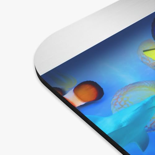 Frutiger Aero Fish Tank Mouse Pad, 9x8 Computer Desk Mat for Home, Office, Gaming, Y2K Nostalgic Retro Futurism Aesthetic