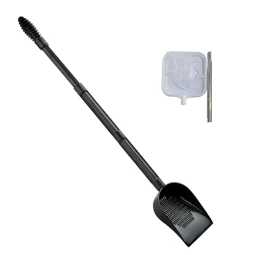 Aquariums Gravels Sand Shovel with Fishing Net Fishtanks Tool with Ergonomic Handle Sifter Multifunctional Gravels Scoops