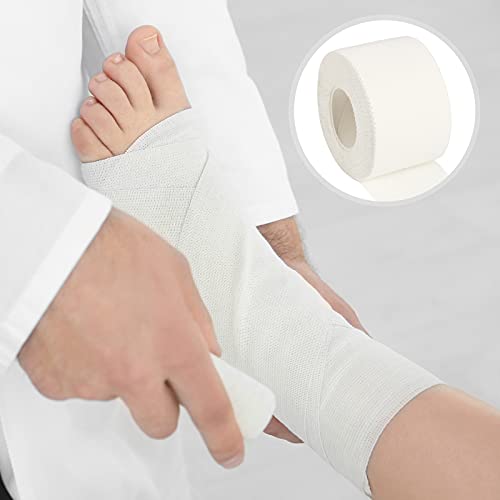 Hiboom 4 Pcs Athletic Wrist Tape, 1.5 in x 33 ft Wrap Tape(Black, White)