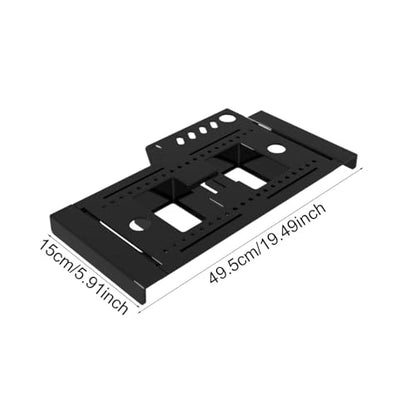 Fish Tank Storage Rack Organizer with Tool Storage Holder Retractable Accessories Structure Easy to Install Suitable for Aquarium Professional, Black