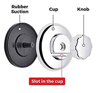 Rotate Lock Vacuum Suction Cups for Bath Shelf Shower Caddies, Two Suction Cup