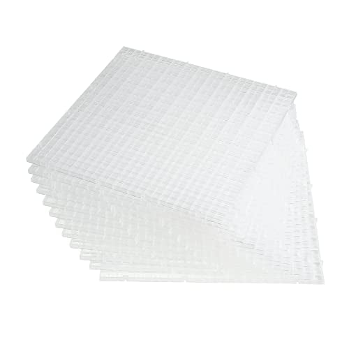 12 Pcs Aquarium Fish Tank Divider Plastic Egg Crate Aquarium Filter Bottom Tray Grid Isolation Board Partition Net Pane Separator (L 12pcs) - size: L 12pcs