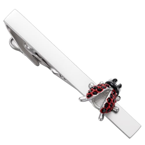 HAWSON 2/2.2 Inch Various Tie Clips for Men Unique, Personalized Novelty Tie Bars Pins Tacks, Funny Theme Wedding Holiday Gifts for Husband Groomsmens - style: Ladybug