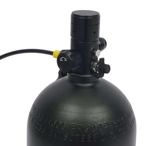 4L Scuba Tank Kit 3000PSI with Yoke to 8mm Inflation Adapter, 6061 Aviation Aluminum Portable Diving Tank Equipment with Backpack & Diving Mask for Underwater Recreation Snorkeling Backup