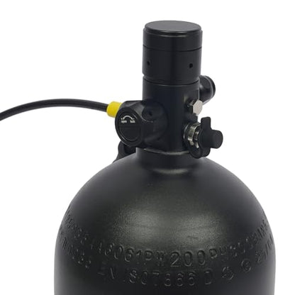 4L Scuba Tank Kit 3000PSI with Yoke to 8mm Inflation Adapter, 6061 Aviation Aluminum Portable Diving Tank Equipment with Backpack & Diving Mask for Underwater Recreation Snorkeling Backup