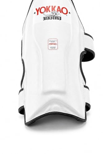YOKKAO Matrix Muay Thai Kickboxing MMA Shin Guards with Knee Guards - color: Matrix White, size: Small