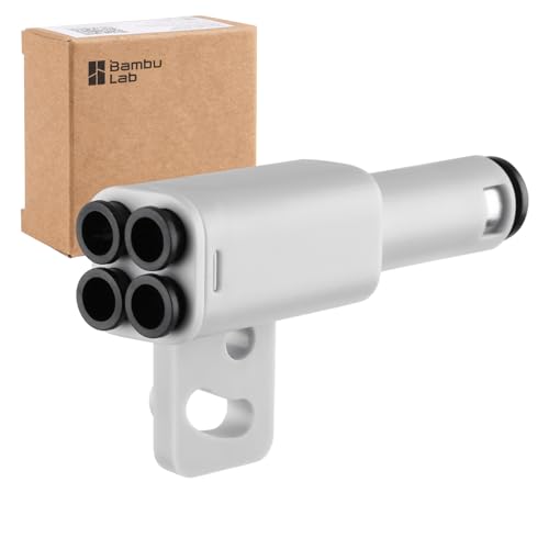 ENOMAKER Bamboo Lab 4-in-1 PTFE Adapter,Multi-Material Bowden Tube Connector,Upgrade Hub Expansion Port for Connect 4 Feeding Modules(AMS,Non-AMS Filament TPU,CF) for X1/X1C/X1E/P1/P1P/P1S/P2S/H2S/H2D - style: 4-in-1 PTFE Adapter for X1/P1/H2