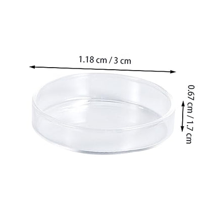 UKCOCO 1pc Transparent Glass Shrimp Food Feeder Bowl for Small Fish Round Dish for Aquatic Pets Aquarium Aesthetics for Shrimp and Reptiles